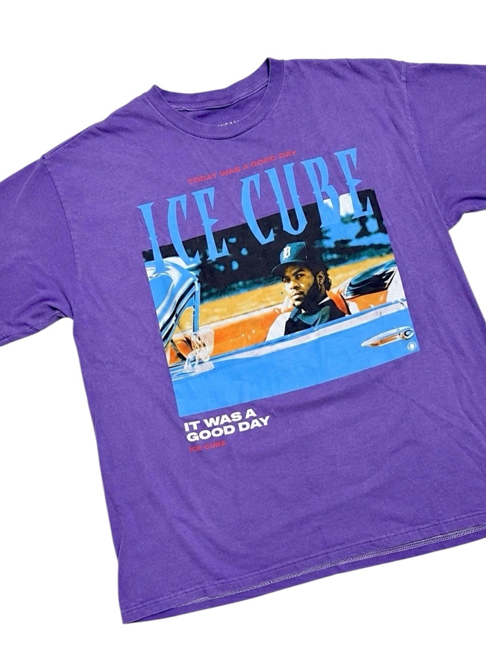 Ice Cube It Was A Good Day Graphic Tee Purple Mens L Hip Hop Rap Shirt
